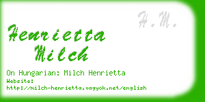 henrietta milch business card